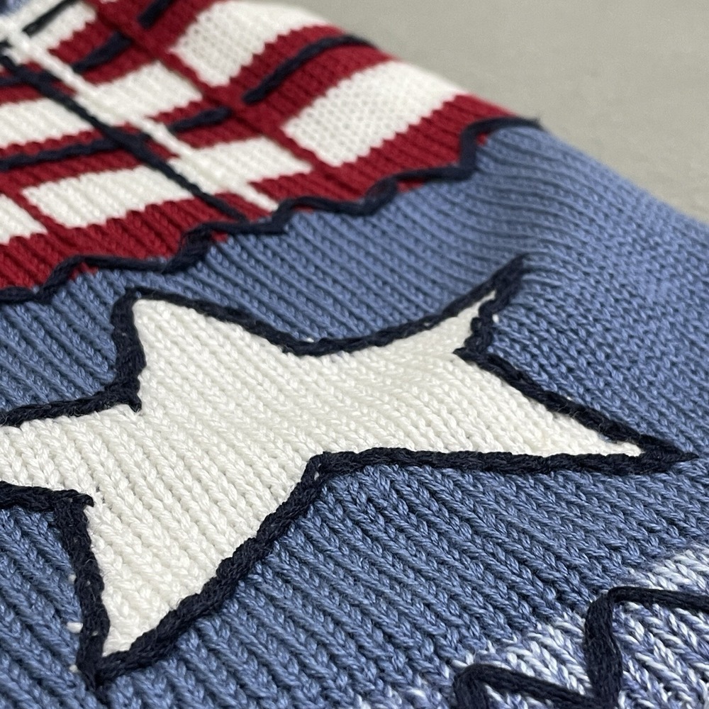 Vintage Women's Vest  Patriotic Button Down‎ Sweater Vest Embroidered Top 90s - Picture 11 of 16